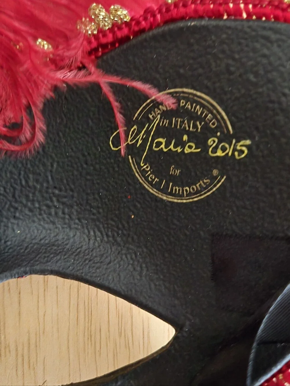 Venetian Red Feather Mask
